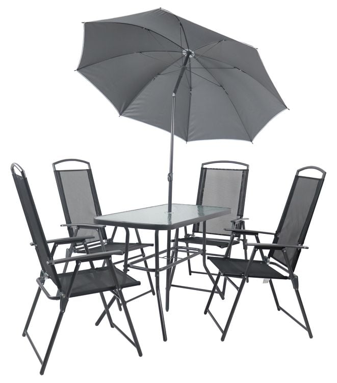Produktbild: 5-tlg Sitzgruppe Gartenmöbel Tisch Stühle Set 110