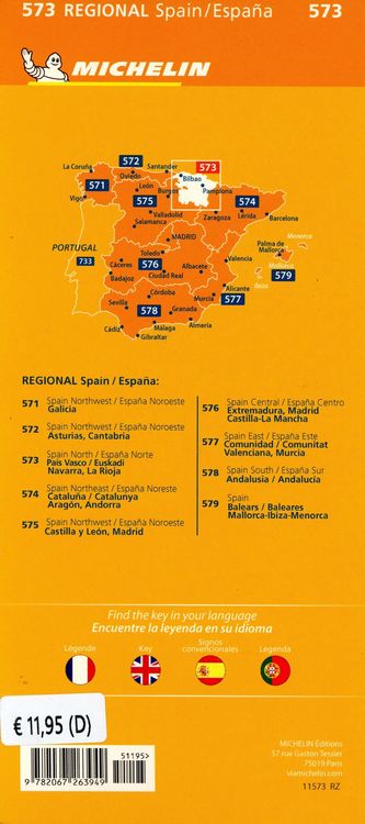 Produktbild: Michelin Baskenland, Navarra, Rioja