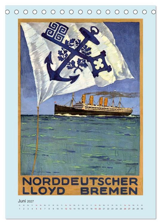 Produktbild: Von Bremen in die Welt - Reisen nach &Uuml;bersee zu Beginn des 20. Jahrhunderts (Tischkalender 2027 DIN A5 hoch), CALVENDO Monatskalender