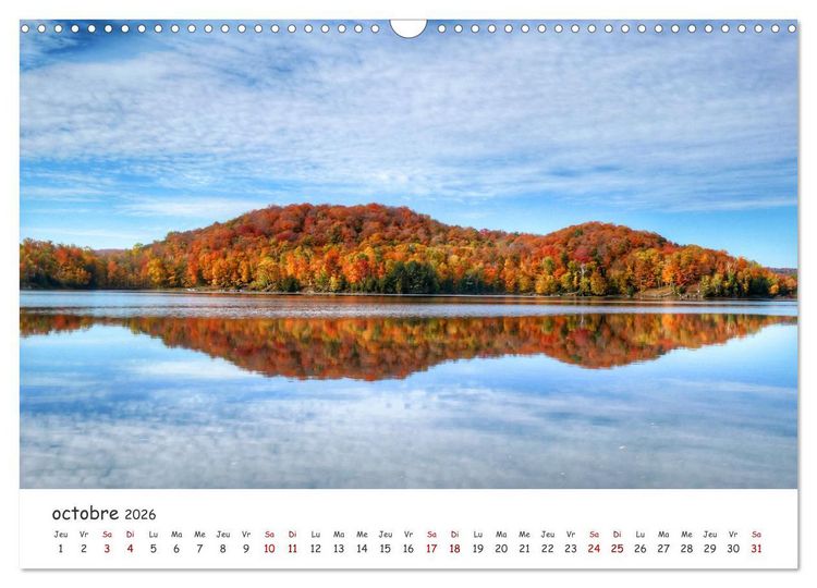 Produktbild: Automne haut en couleurs (Calendrier mural 2026 DIN A3 vertical), CALVENDO calendrier mensuel