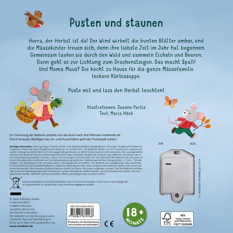 Produktbild: Mein liebstes Pustebuch &ndash; Hurra, der Herbst ist da!