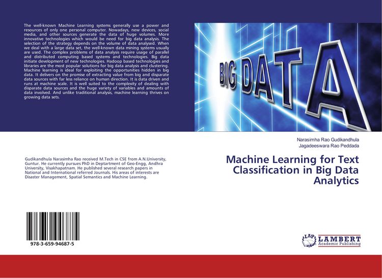 Produktbild: Machine Learning for Text Classification in Big Data Analytics