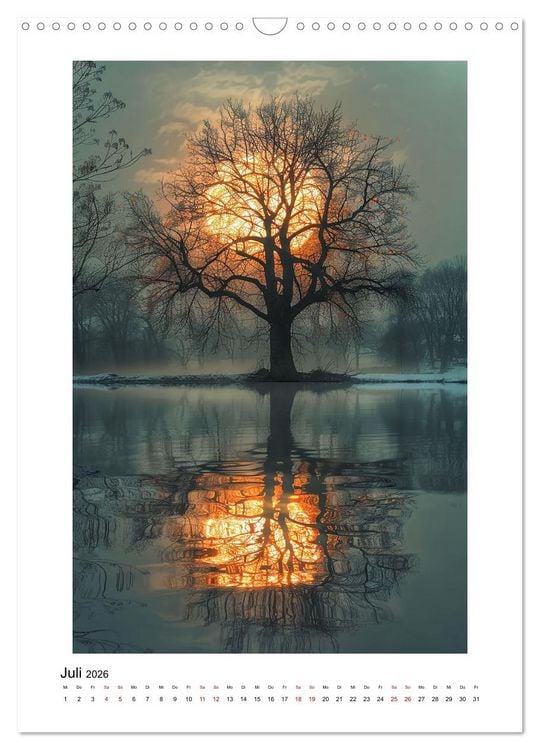 Produktbild: Spiegelungen - Reflektierte Sch&ouml;nheiten der Natur (Wandkalender 2026 DIN A3 hoch), CALVENDO Monatskalender