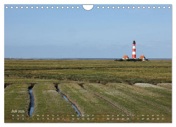 Produktbild: K&uuml;stengl&uuml;ck - Ein fotografischer Streifzug entlang der Nordsee (Wandkalender 2026 DIN A4 quer), CALVENDO Monatskalender