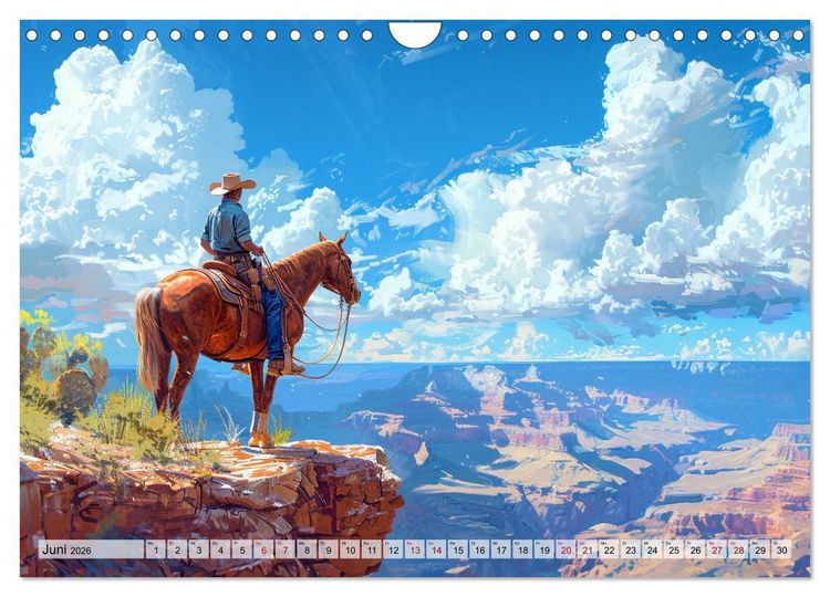 Produktbild: Pferde, Freiheit, Westernreiten (Wandkalender 2026 DIN A4 quer), CALVENDO Monatskalender