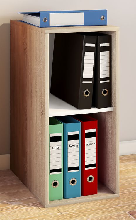 Produktbild: Holz B&uuml;ro Regal B&uuml;cher Ordner Aktenregal Lona l 2f