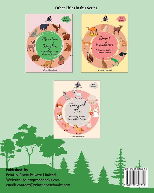 Produktbild: Wild and Wonderful - A Colouring Book of Jungle Animals - Coloring Activity Book for 6 to 8 Years Old Creative Kids