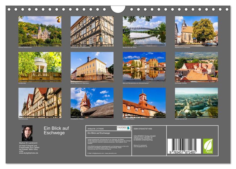 Produktbild: Ein Blick auf Eschwege (Wandkalender 2026 DIN A4 quer), CALVENDO Monatskalender