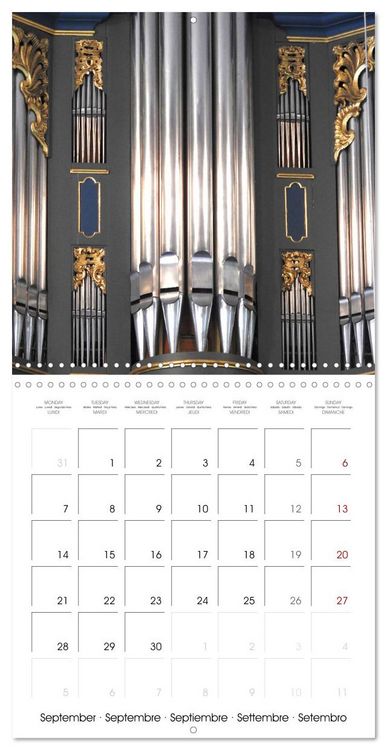 Produktbild: Fantastic German Church Organs (Wall Calendar 2026 12 &times; 12 Inch) CALVENDO 12 Month Wall Calendar