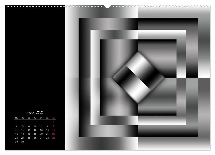 Produktbild: Schwarz trifft Wei&szlig; (Wandkalender 2026 DIN A2 quer), CALVENDO Monatskalender