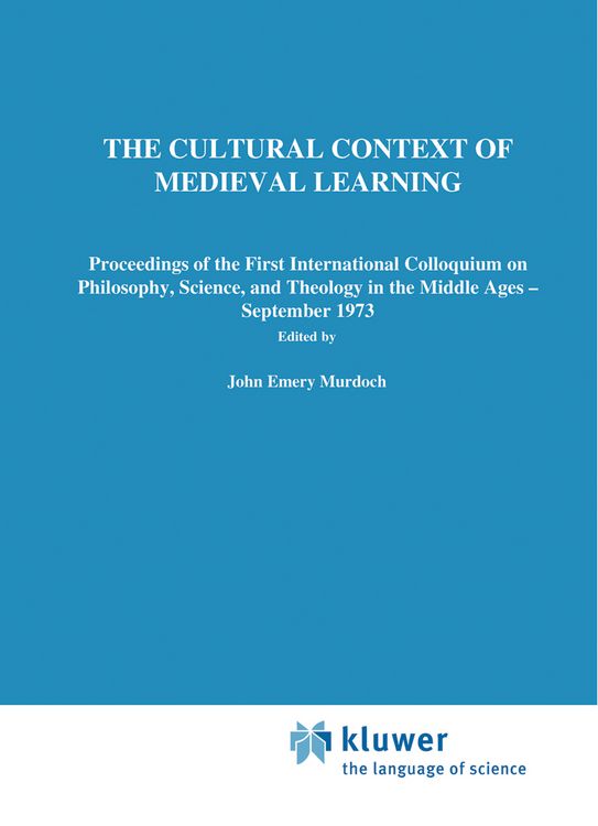 Produktbild: The Cultural Context of Medieval Learning