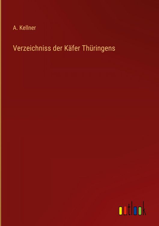 Produktbild: Verzeichniss der K&auml;fer Th&uuml;ringens