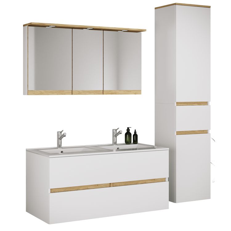 Produktbild: 4-tlg. Badm&ouml;bel-Set mit Waschbecken Cosila-I 111cm