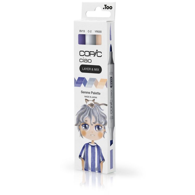 Produktbild: Copic Marker Set Ciao LAYER&MIX Serene Palette 3 St&uuml;ck Faltschachtel