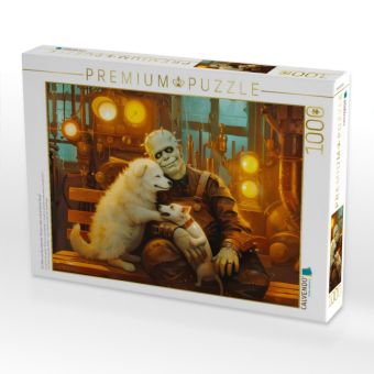 Produktbild: CALVENDO Puzzle Ein Motiv aus dem Kalender "B&uuml;cher, Liebe und ein kleiner Hund" | 1000 Teile Lege-Gr&ouml;&szlig;e 64x48cm Foto-Puzzle f&uuml;r gl&uuml;ckliche Stunden