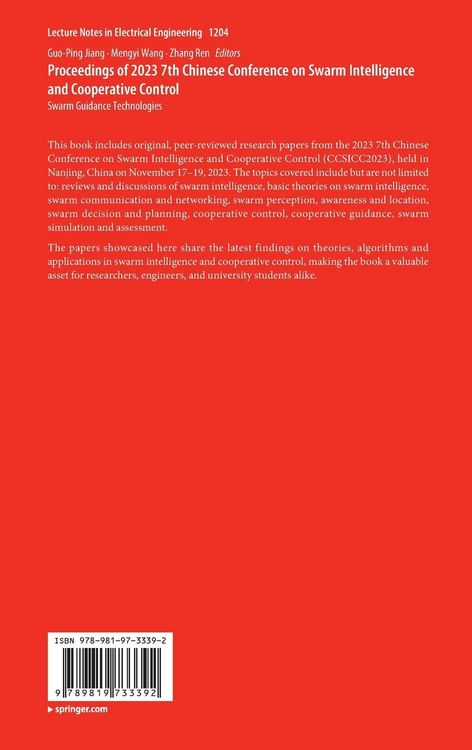 Produktbild: Proceedings of 2023 7th Chinese Conference on Swarm Intelligence and Cooperative Control