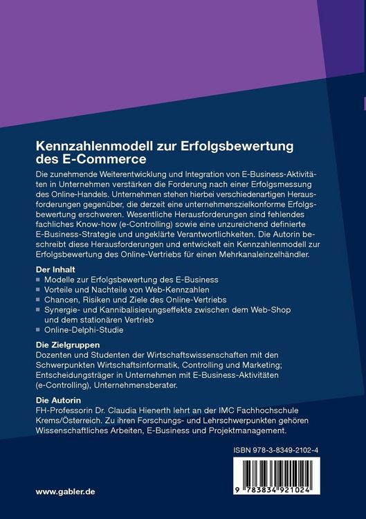 Produktbild: Kennzahlenmodell zur Erfolgsbewertung des E-Commerce