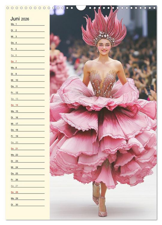 Produktbild: Bl&uuml;tenzauber. High Fashion auf dem Catwalk (Wandkalender 2026 DIN A3 hoch), CALVENDO Monatskalender