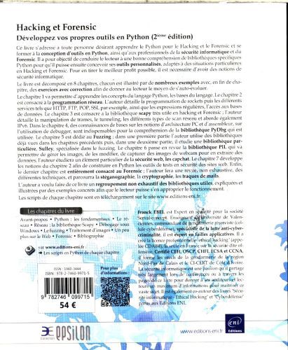 Produktbild: Hacking et Forensic : d&eacute;veloppez vos propres outils en Python