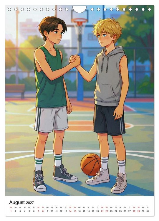 Produktbild: Level Up &ndash; Basketballhelden (Wandkalender 2027 DIN A4 hoch), CALVENDO Monatskalender