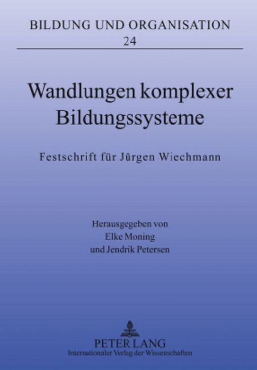 Produktbild: Wandlungen komplexer Bildungssysteme