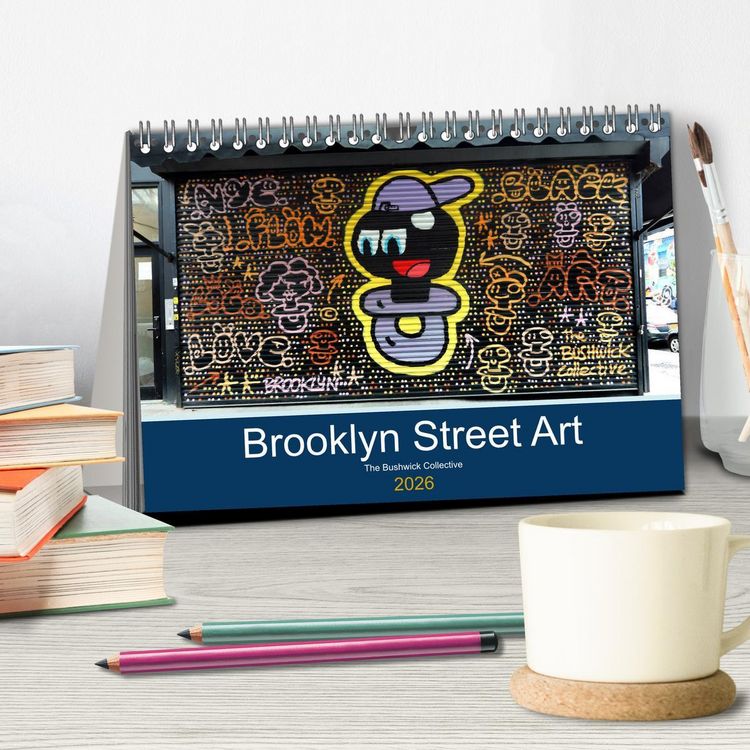Produktbild: Brooklyn Street Art (Tischkalender 2026 DIN A5 quer), CALVENDO Monatskalender