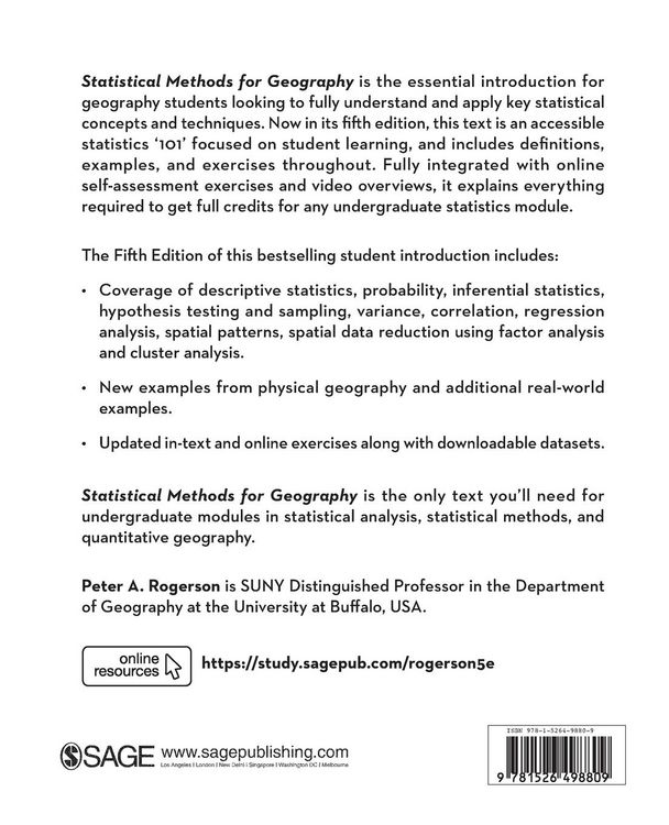 Produktbild: Statistical Methods for Geography