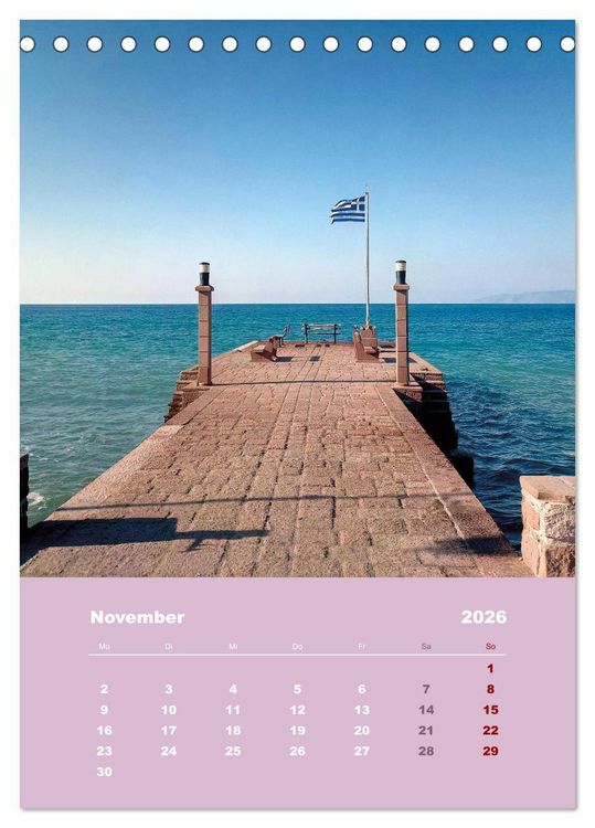 Produktbild: Entdecke die Sch&ouml;nheit der griechischen Insel Lesvos (Tischkalender 2026 DIN A5 hoch), CALVENDO Monatskalender