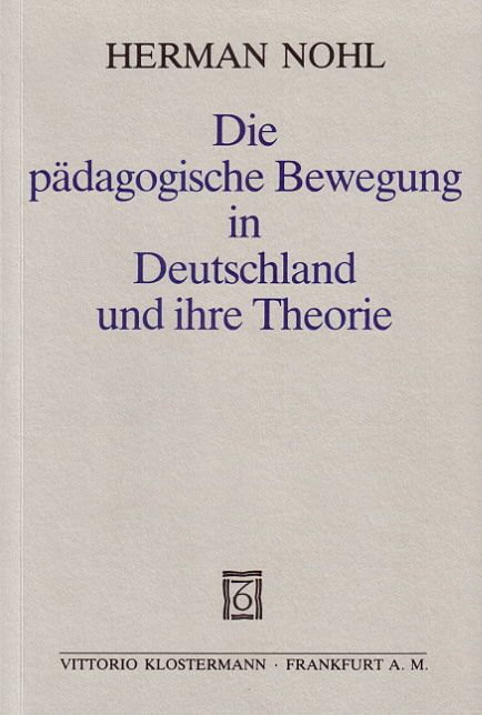 Produktbild: Die p&auml;dagogische Bewegung in Deutschland und ihre Theorie