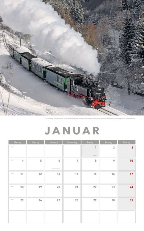 Produktbild: Dampfloks Kalender 2027 mit 2 Blechschildern