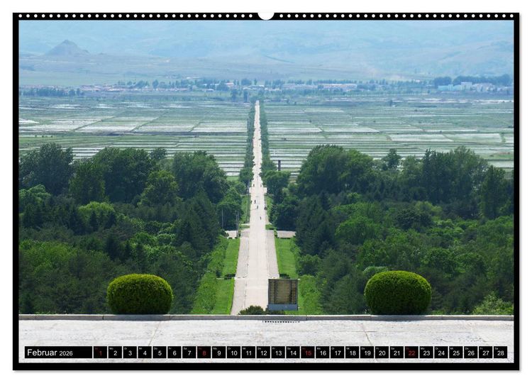 Produktbild: Nordkorea - Die gro&szlig;e Leere (hochwertiger Premium Wandkalender 2026 DIN A2 quer), Kunstdruck in Hochglanz