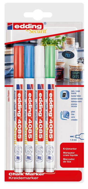 Produktbild: Edding Kreidemarker 4085 basic 4er Set