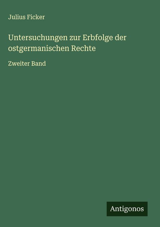 Produktbild: Untersuchungen zur Erbfolge der ostgermanischen Rechte