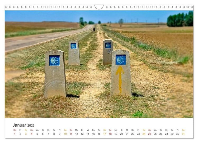 Produktbild: Camino de Santiago - Jakobsweg (Wandkalender 2026 DIN A3 quer), CALVENDO Monatskalender