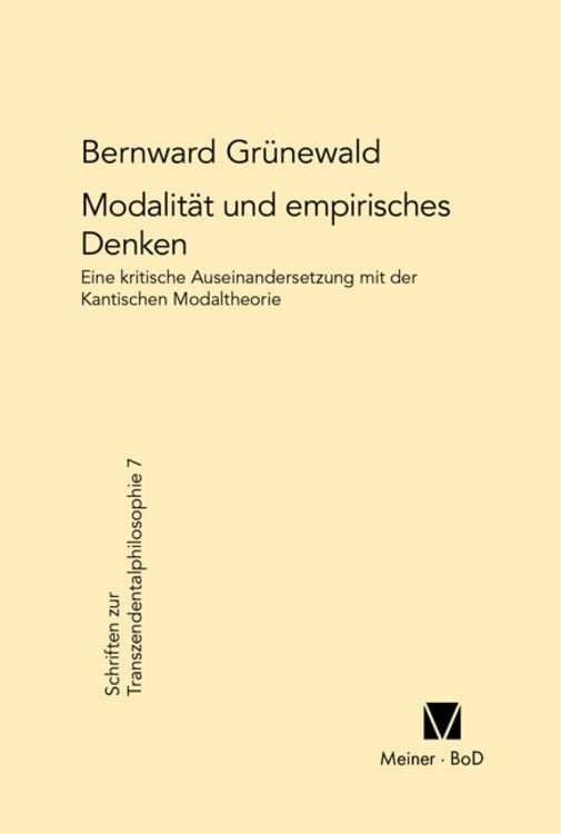Produktbild: Modalität und empirisches Denken