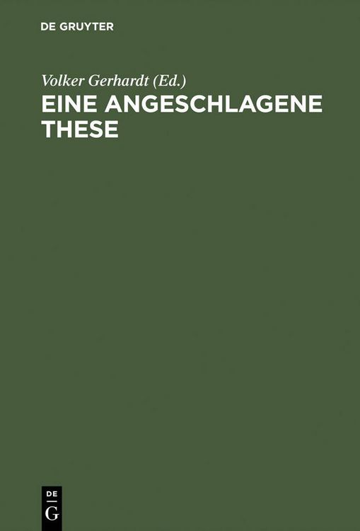 Produktbild: Eine angeschlagene These