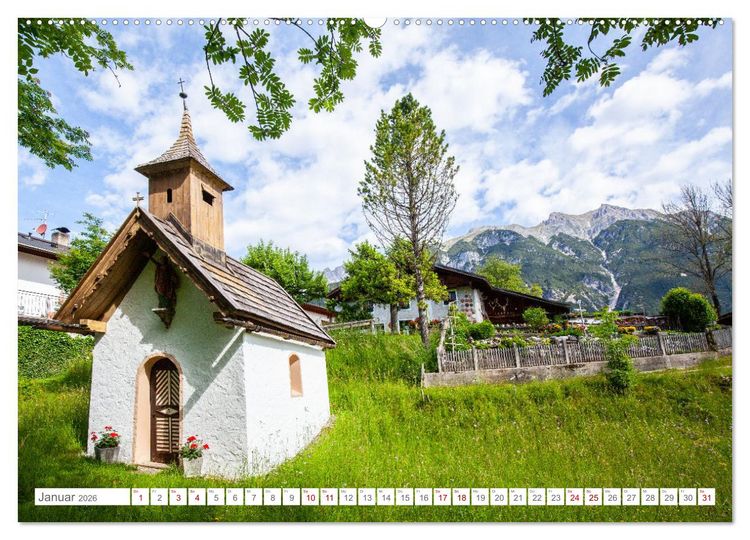 Produktbild: Kapellen im Tiroler Leutaschtal (Wandkalender 2026 DIN A2 quer), CALVENDO Monatskalender