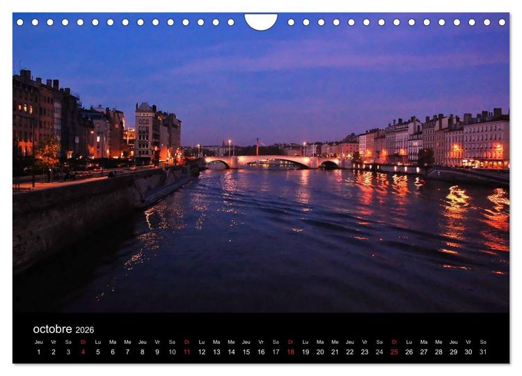 Produktbild: Lyon Magie de la lumi&egrave;re (Calendrier mural 2026 DIN A4 vertical), CALVENDO calendrier mensuel