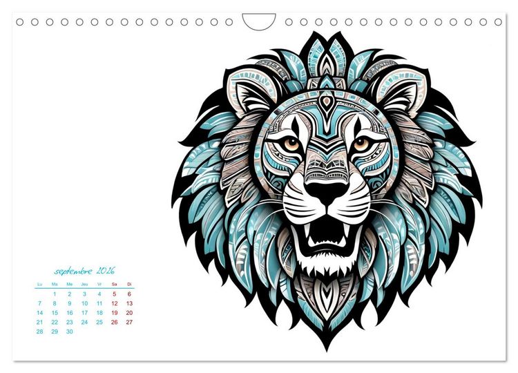 Produktbild: Passion Tribale (Calendrier mural 2026 DIN A4 vertical), CALVENDO calendrier mensuel
