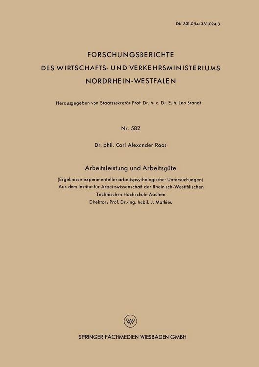 Produktbild: Arbeitsleistung und Arbeitsg&uuml;te