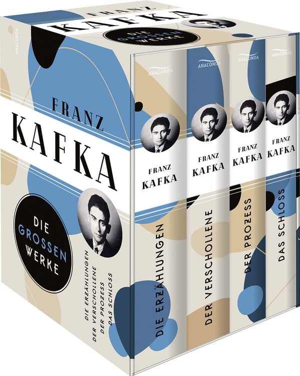 Produktbild: Franz Kafka, Die gro&szlig;en Werke (Die Erz&auml;hlungen - Der Verschollene - Der Prozess - Das Schloss) (4 B&auml;nde im Schuber)