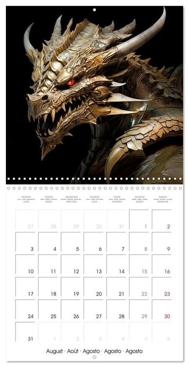 Produktbild: DRAGONS Wings of Power (Wall Calendar 2026 12 &times; 12 Inch) CALVENDO 12 Month Wall Calendar