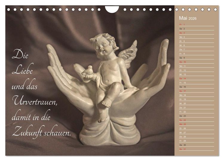 Produktbild: Engel - Die Worte der Liebe (Wandkalender 2026 DIN A4 quer), CALVENDO Monatskalender