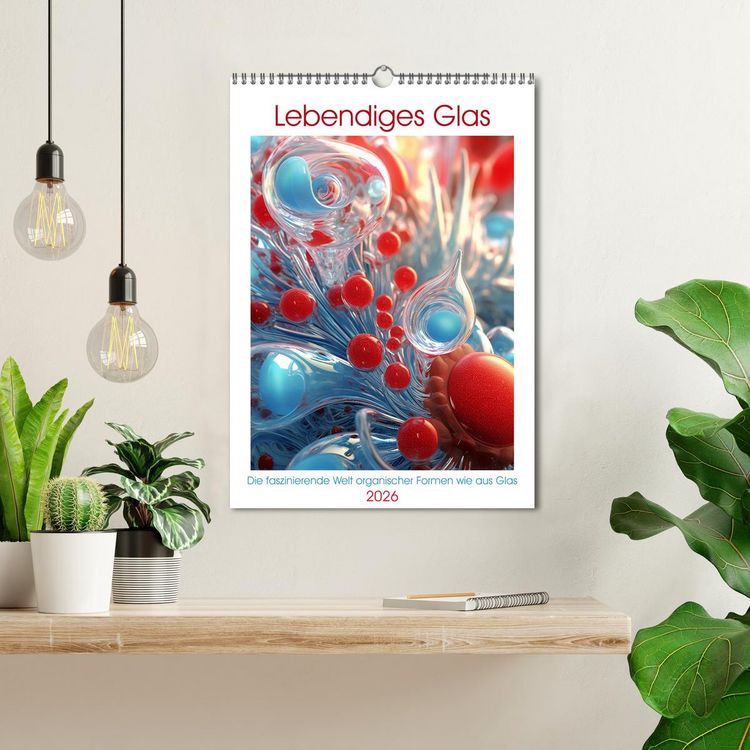 Produktbild: Lebendigs Glas (Wandkalender 2026 DIN A3 hoch), CALVENDO Monatskalender