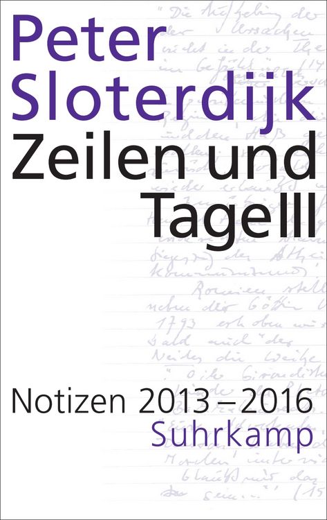Produktbild: Zeilen und Tage III - Notizen 2013-2016 (Datierte Notizen 3)