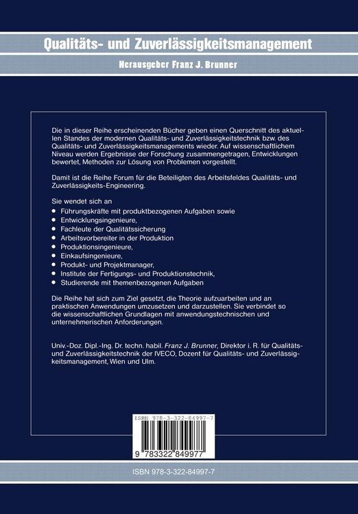 Produktbild: Management von Qualit&auml;t und Zuverl&auml;ssigkeit im Einkauf