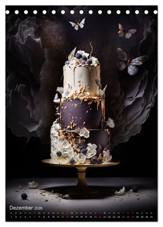 Produktbild: Zur Hochzeit eine Torte (Tischkalender 2026 DIN A5 hoch), CALVENDO Monatskalender
