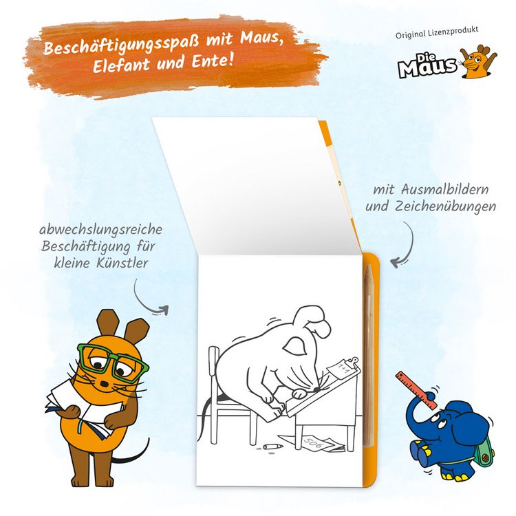 Produktbild: Tr&ouml;tsch Die Maus Mini-Kratzblock Kritzelspa&szlig; Lernen ist toll