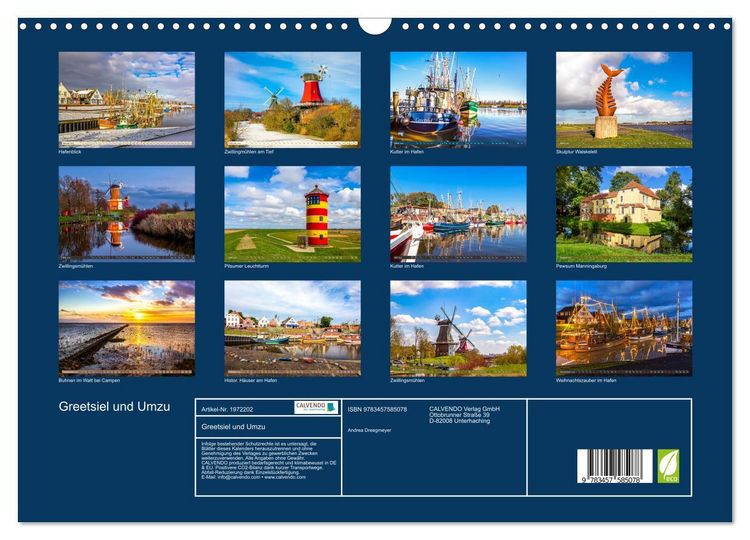 Produktbild: Greetsiel und Umzu (Wandkalender 2026 DIN A3 quer), CALVENDO Monatskalender