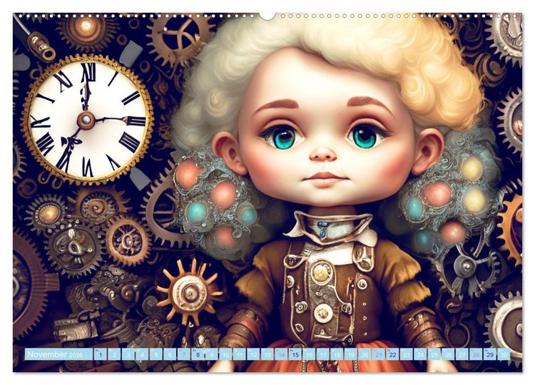 Produktbild: Kleine Steampunk Stars (hochwertiger Premium Wandkalender 2026 DIN A2 quer), Kunstdruck in Hochglanz